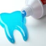 tooth created with toothpaste gel